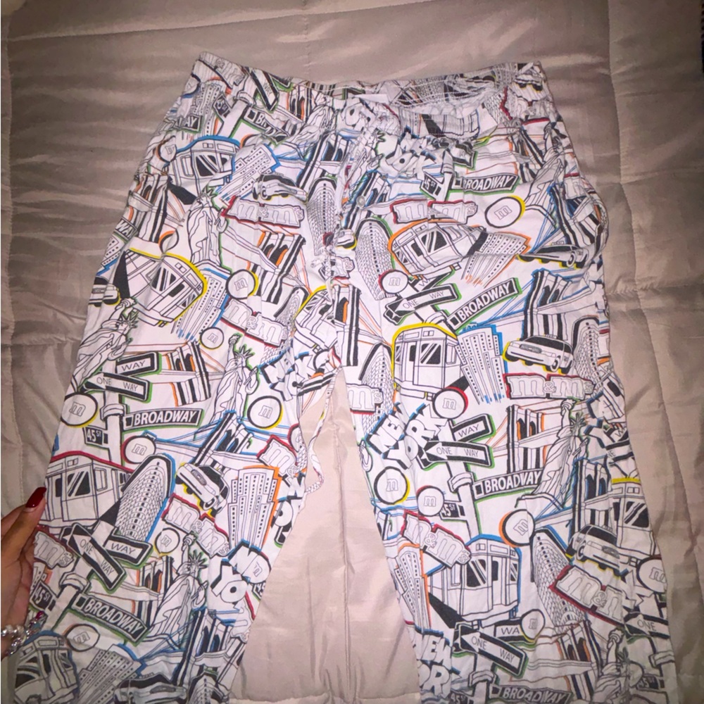 m&m printed cute pajama pants